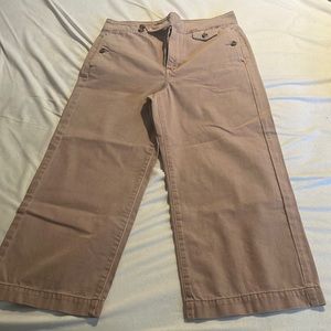 Blush American Eagle high waist wide leg ankle pants